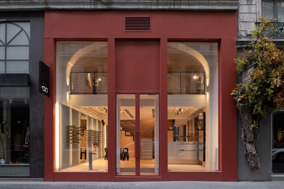 Façade d'une boutique d'optique design à Lyon