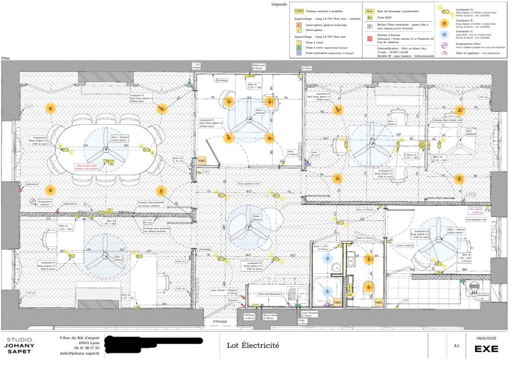 plan d'exécutions du chantier